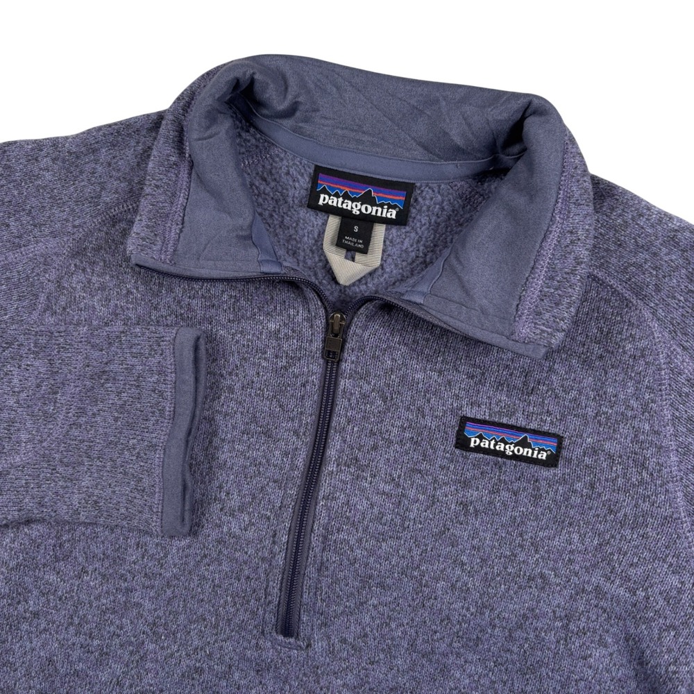Patagonia Better Sweater Quarter Zip Women Small Purple Fleece Pullover Jacket